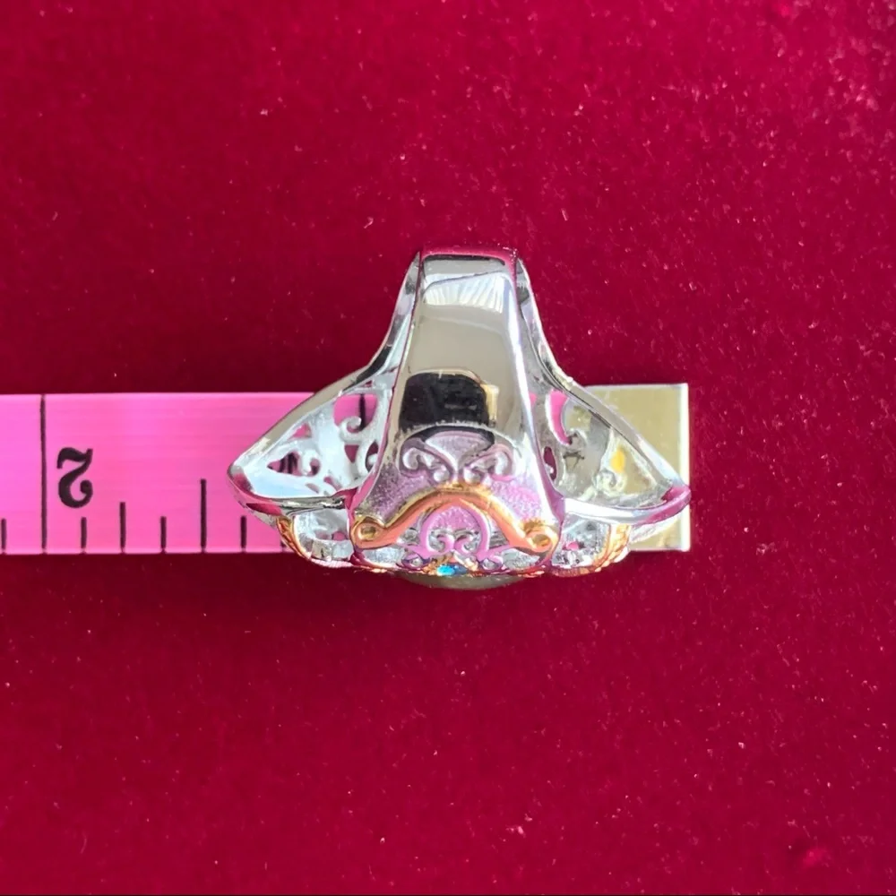 Rare Smokey Quartz Statement Ring Size 6.25/6.5 Stamped 316L SS Stainless Steel - Picture 15 of 17